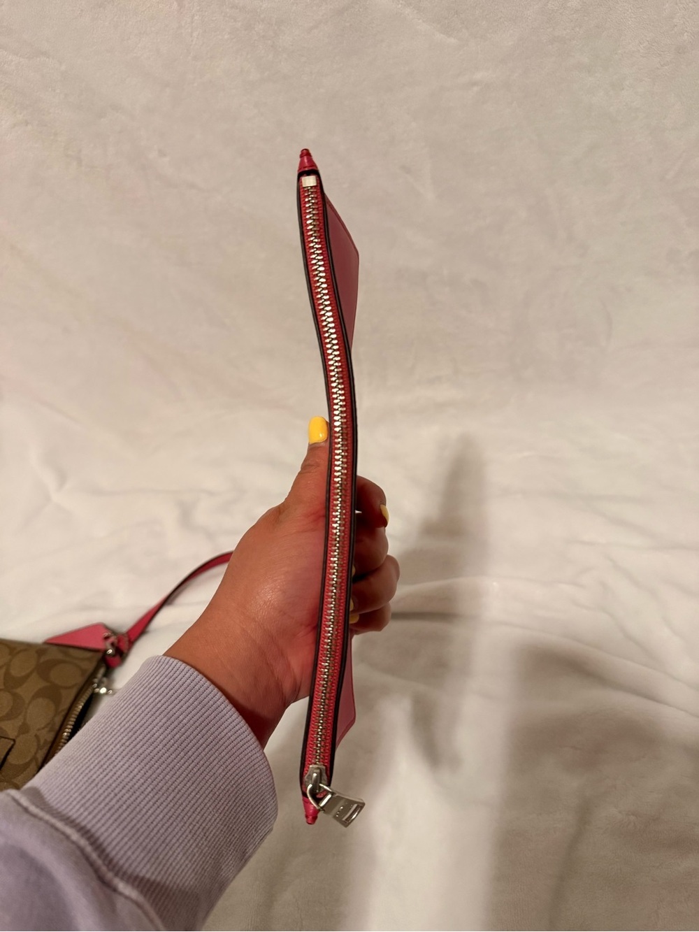 Coach East/West Pop Up Crossbody with Pink Leather Removable Pouch - Picture 11 of 15
